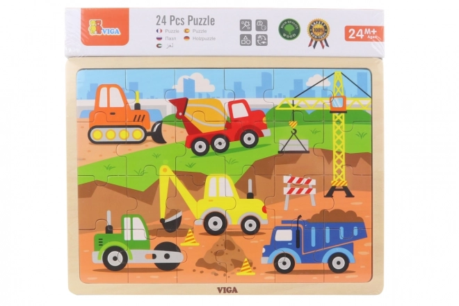Drvene puzzle 24 dijelova - građevina