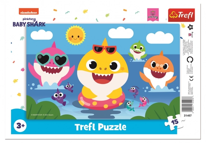 TREFL Puzzle Baby Shark: Veseli morski psi 15 dijelova