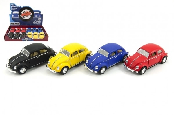 Auto Kinsmart VW Klasična Buba kov/plast 13cm na povratno navijanje 4 boje 12 kom u kutiji