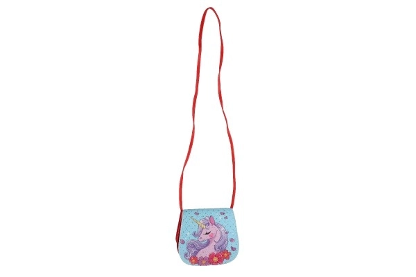 Kabelka/Torba jednorog s kamenčićima plastika 4 boje u vrećici 17x15x3cm
