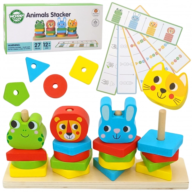 Montessori slagalica životinje piramida 27 dijelova FSC