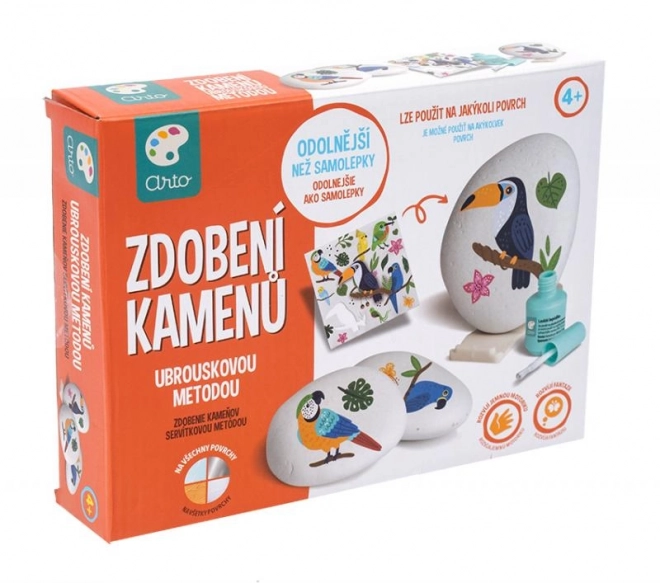 ARTO Ukrašavanje kamenja - metodom s ubrusima