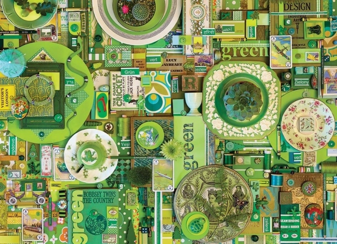 Puzzle COBBLE HILL boje duge – zelena (1000 dijelova)