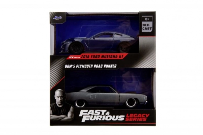 Komplet Dva Modela Automobila Ford Mustang GT350 i Plymouth Road Runner iz Brzi i Žestoki