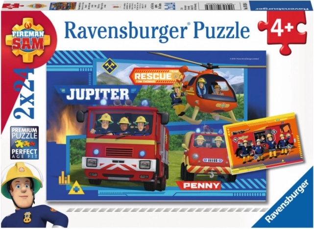 ravensburger puzzle vatrogasac sam: intervencija 2×24 dijelova