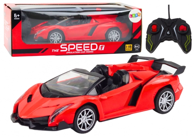 Crveni sportski zabavni RC automobil 1:18
