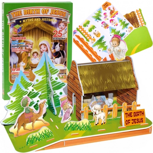 3D puzzle betlehemske jaslice, 25 dijelova