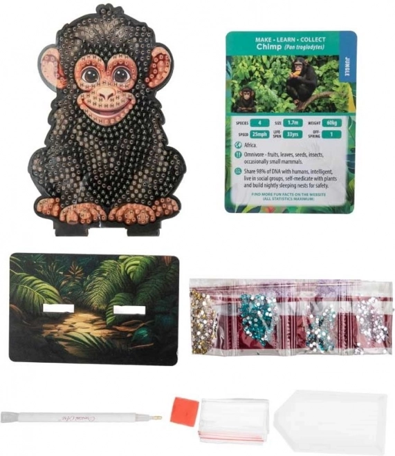 Dijamantno slikanje Jungle: Šimpanza