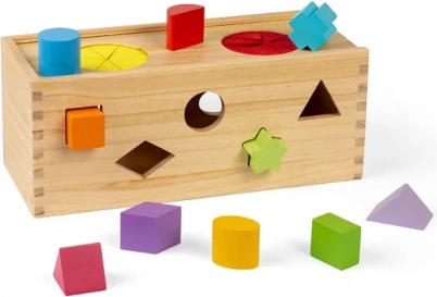Bigjigs Toys Drvena tajanstvena kutija za umetanje i razvrstavanje oblika