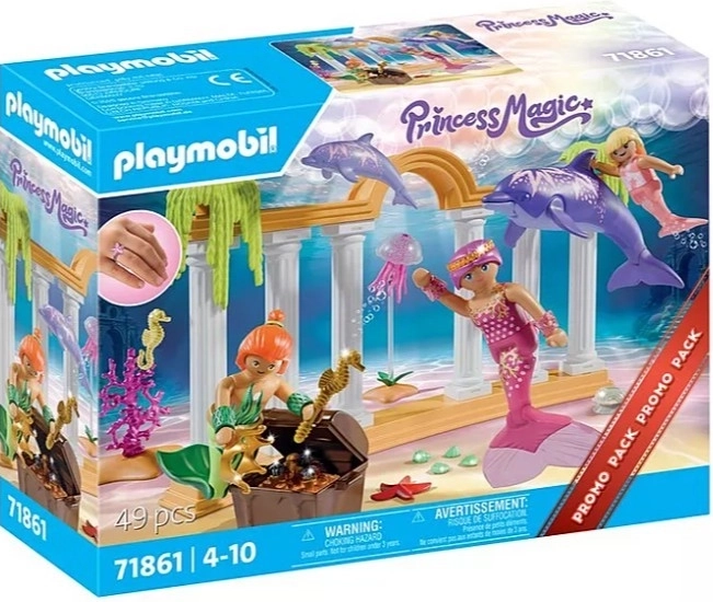 Set figurica morskih vila s blagom i dupinom