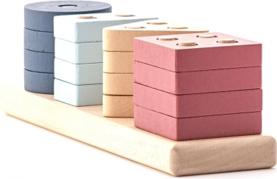 Cubika Pastel razvrstavanje oblika V – drvena slagalica 17 dijelova