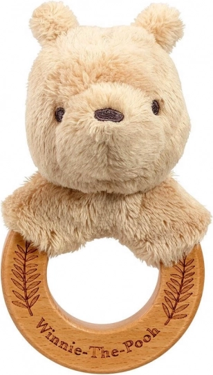Drveno i plišano zvečkalo MEDVJEDIĆ POOH od Rainbow Designsa