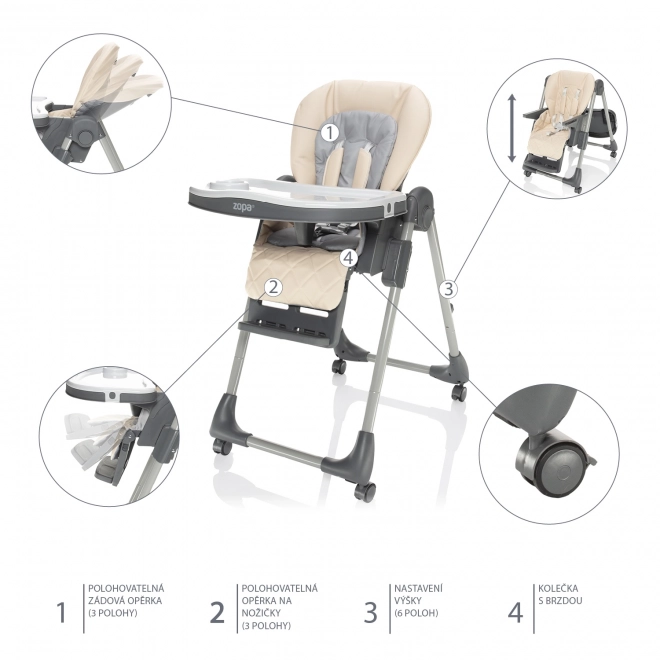 Dječja stoličica Monti 2, Diamond Grey