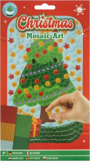Mozaikna slika Božić – jelka 14 × 23 cm