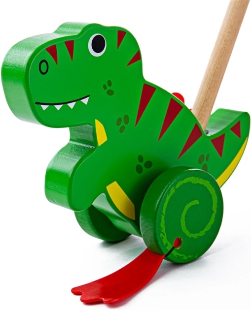 Bigjigs Baby drveni guralica T. rex