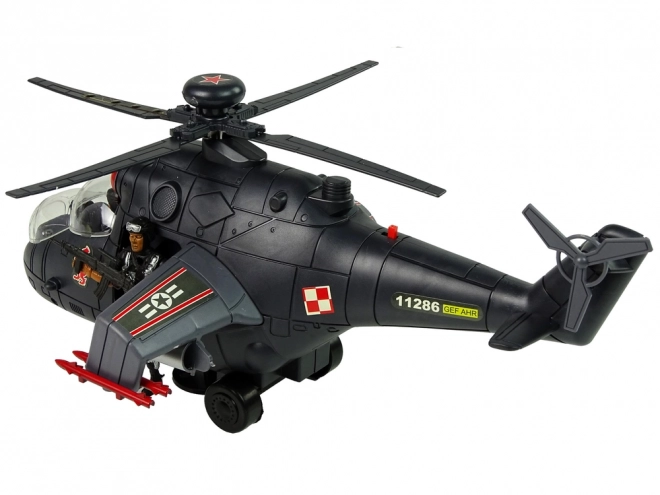 Helikopter s ogromnim krilima i svjetlosnim efektima