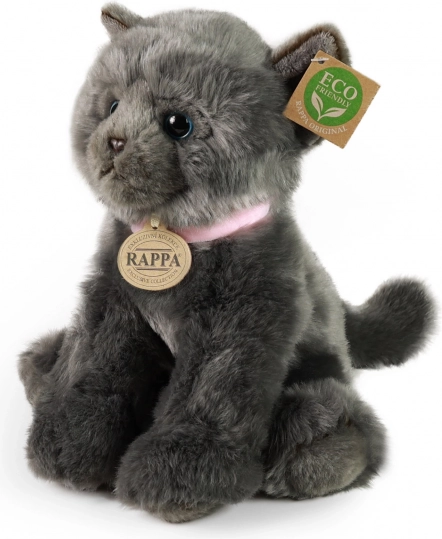 Rappa plišana mačka siva 25 cm eco-friendly
