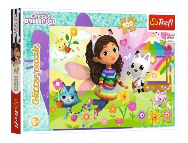 Puzzle 100 dijelova Glitter Glitter Gabby Gabbyjeva Kuća Lutaka