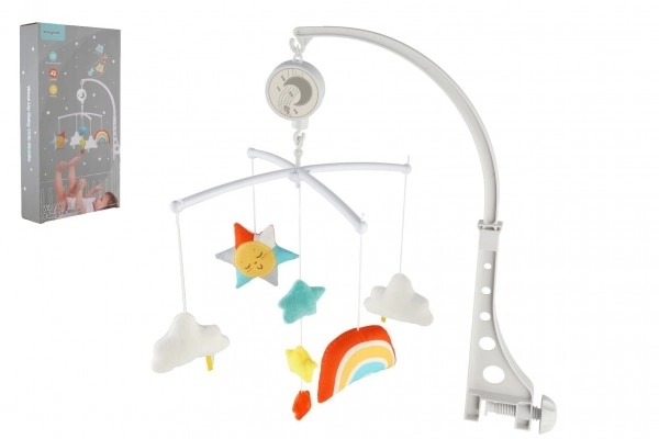 Vrtuljak iznad krevetića plastika/tkanina s navijajućim glazbenim mehanizmom u kutiji 19x33x5,5cm 6m+