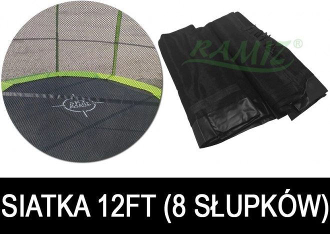 Zaštitna mreža za trampolin SkyRamiz crna 366 cm 8 tunela za stupove