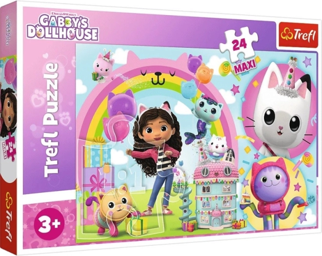 Puzzle Trefl Maxi 24 dijelova GABIN MAČJI DOM – Vesela Gabi