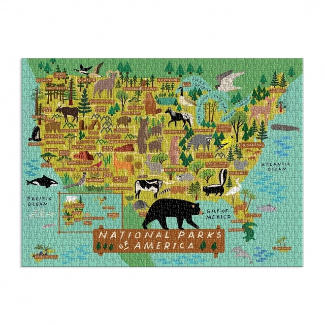 GALISON Puzzle Nacionalni parkovi Amerike 1000 komada