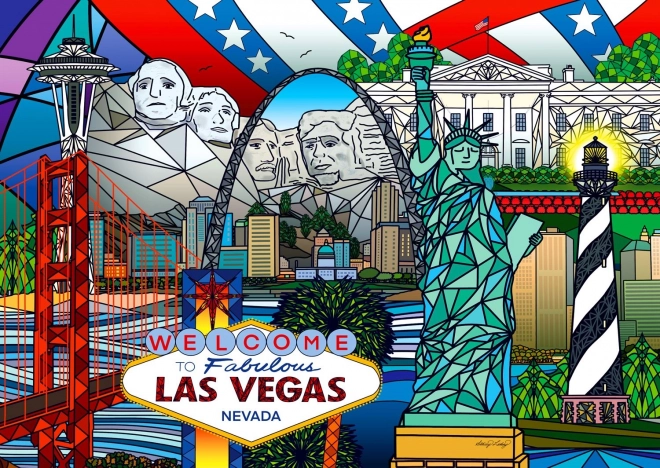 ENJOY puzzle kolaž američkih znamenitosti – 1000 dijelova