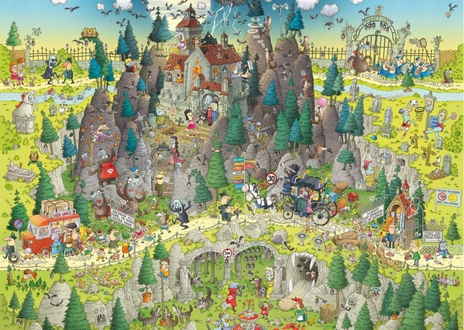 Puzzle Heye luda ZOO: Izložba Transilvanija 1000 komada