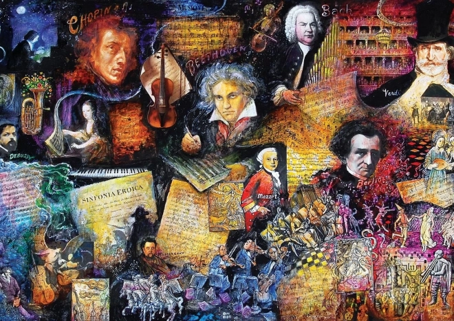 Puzzle Istaknuti skladatelji 500 dijelova