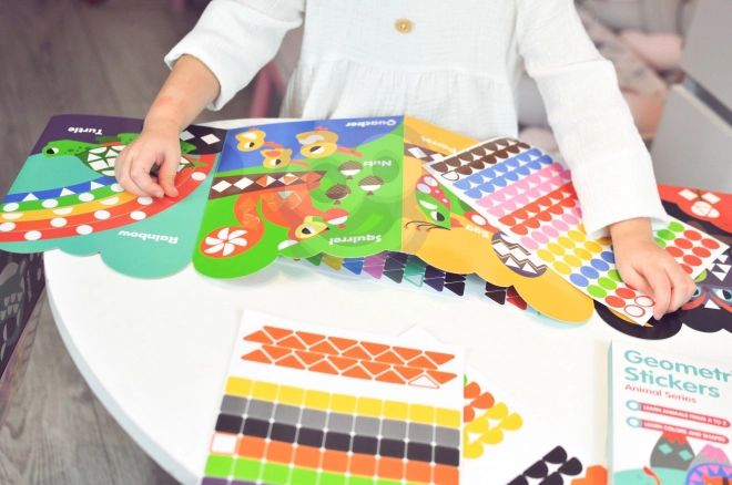 Geometrijske naljepnice životinje Woopie za kreativno učenje