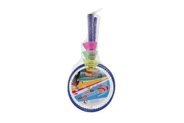 Badminton set dječji metal/plastika 2 rekete + 3 loptice 2 boje u mrežici 23x45x6cm