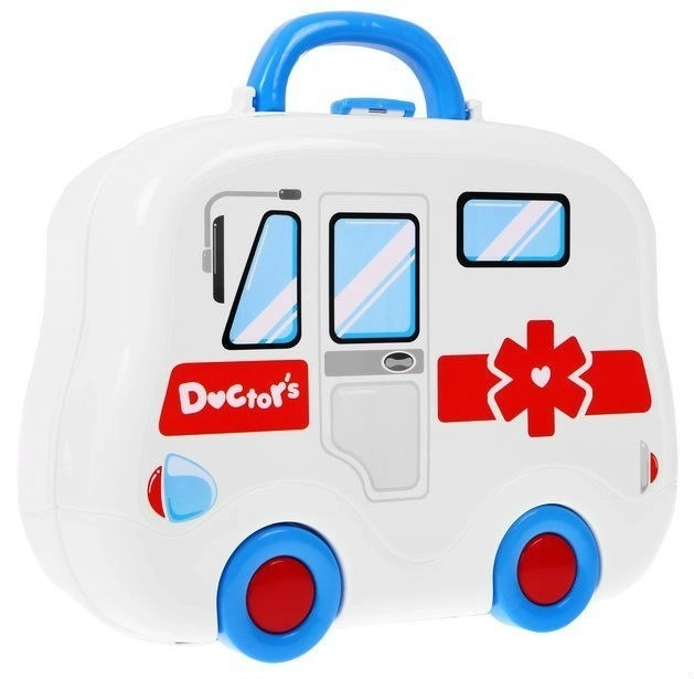 Doktorski set + kovčežić hitne pomoći za djecu 3+ Prijenosna igračka + pribor za liječničku opremu