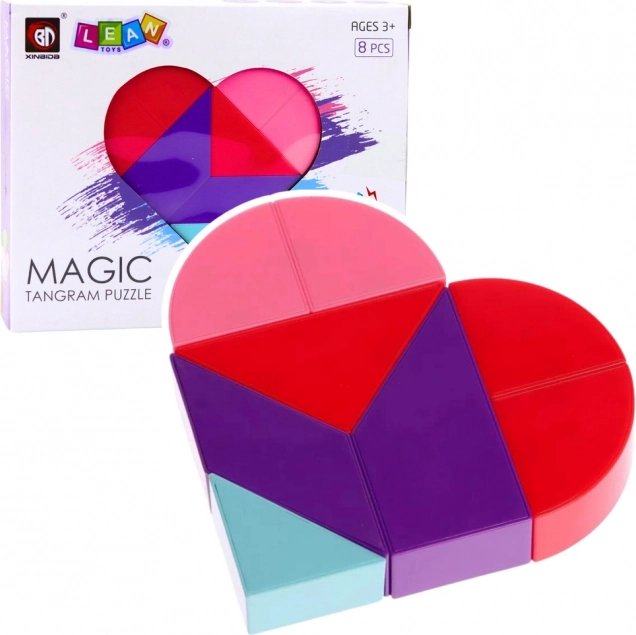 Magnetne tangram kocke – srce, 8 dijelova