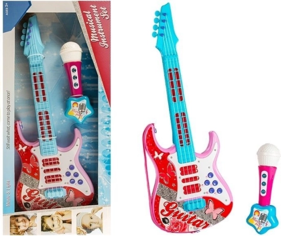 Gitara i mikrofon ružičasti set za djecu
