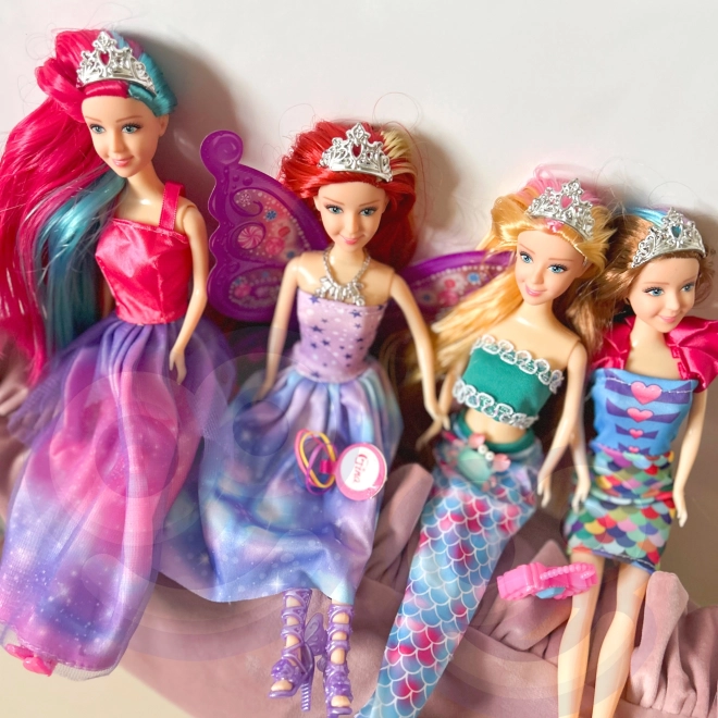 WOOPIE Set 4 Čarobne Princeze - Kutija Lutki 4u1 s Dodacima