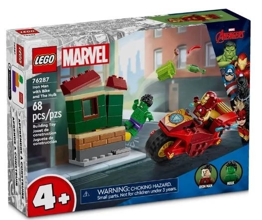 LEGO Marvel Super Heroes 76287 Iron Man s motociklom i Hulk