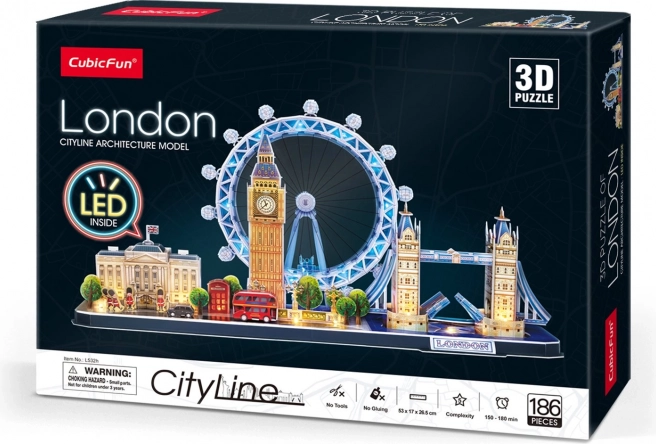 Puzzle 3D Cityline LONDON s LED osvjetljenjem