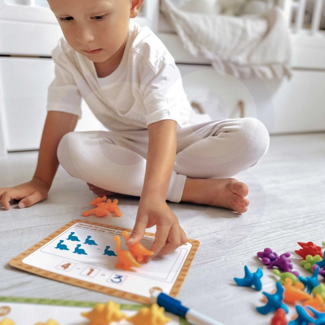 Obrazovni set Montessori Brojanje Šarena Životinje 83 kom