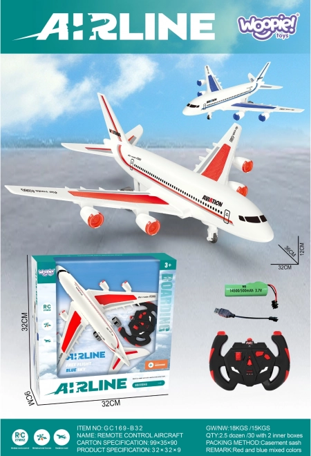 Woopie Zabavni daljinski upravljani avion za putnike