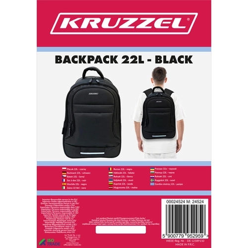 Ruksak 22L - Crni Kruzzel 24524