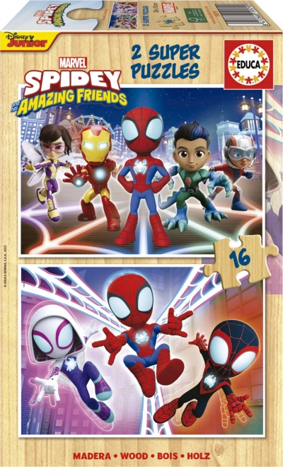 Educa drvene puzzle Spidey i njegovi nevjerojatni prijatelji 2x16 dijelova