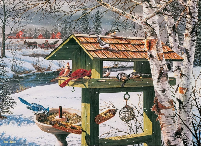 Puzzle COBBLE HILL Gozba u dvorištu 1000 dijelova