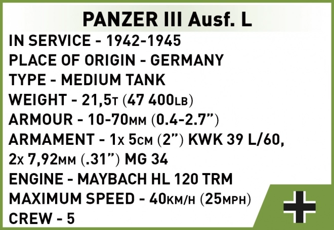 Model tenka Panzer III Ausf. L