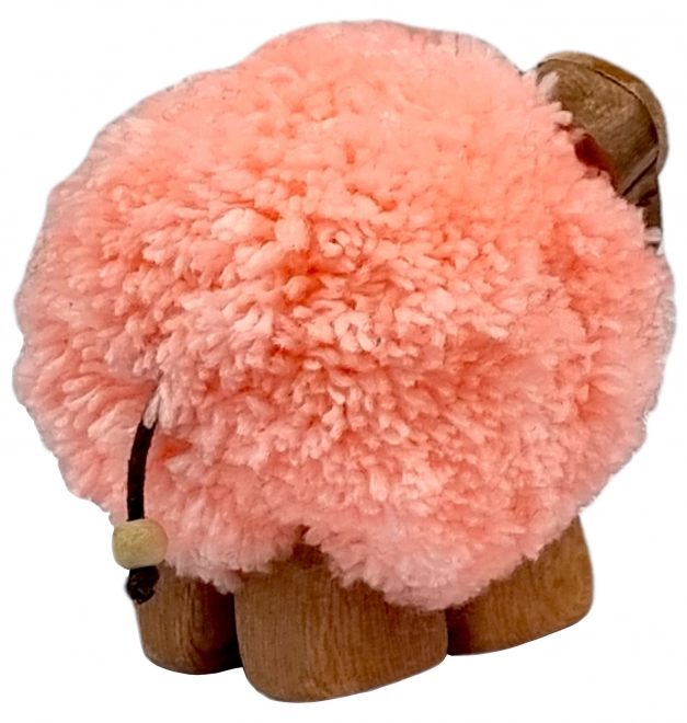 Drvena figurica s pompom - svinja
