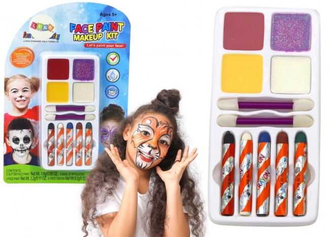 Set za oslikavanje lica Šareni svjetlucavi pastelni kistovi