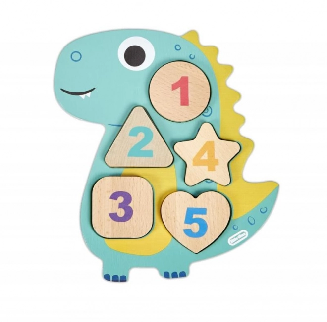 Little Tikes Drvene puzzle s brojevima - Jednorog, Dinosaurus, Lama