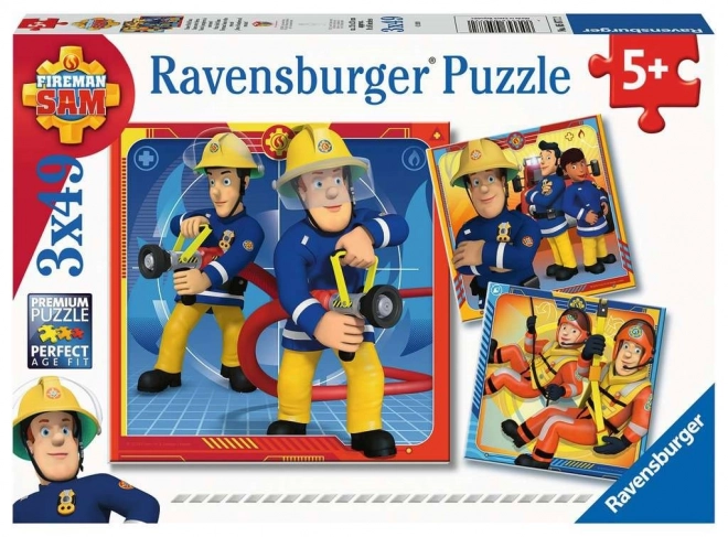 Ravensburger puzzle Vatrogasac Sam u akciji 3x49 dijelova