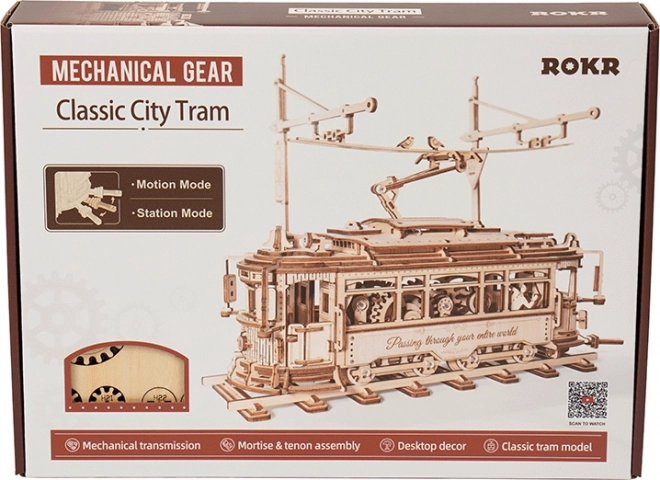 RoboTime 3D drveni mehanički puzzle Tramvaj
