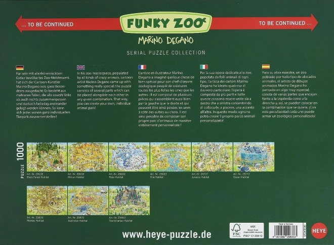 Heye puzzle Luda ZOO: Majmunska nastamba 1000 dijelova