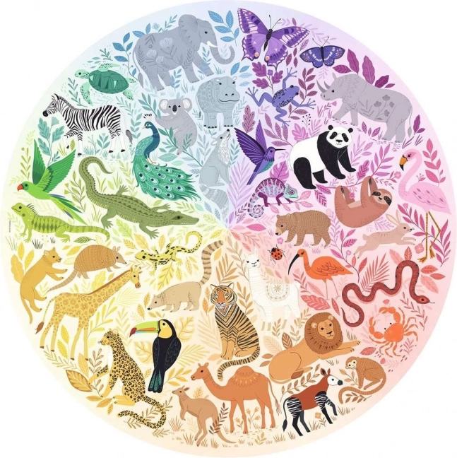 RAVENSBURGER Okrugle puzzle Krug boja: Životinje 500 dijelova
